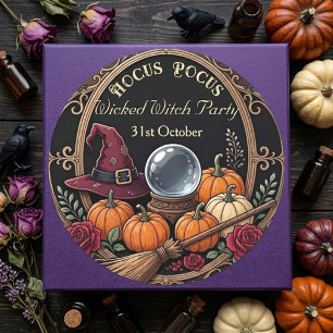 Adesivo Hocus Pocus Chapéu Divertido da Bruxa Malvada Fest