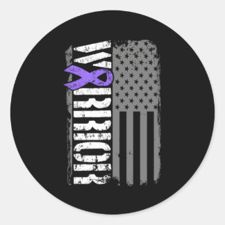 Adesivo Hodgkins Linfoma Warrior American Flag
