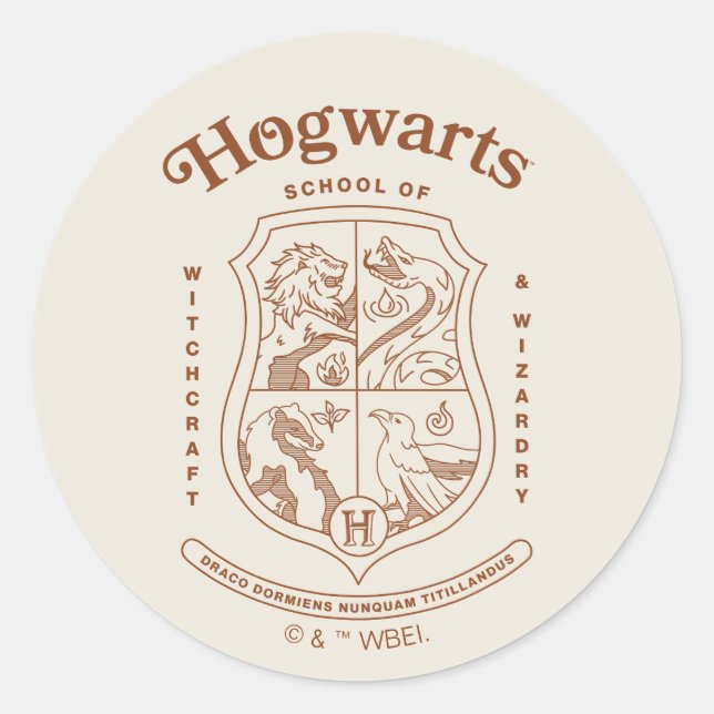 Adesivo HOGWARTS™ School of Witchcraft and Wizardry Crest (Frente)