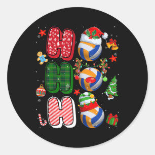 Adesivo Hohoho Papais noeis Elf Reindeer Voleibol Xmas Tre