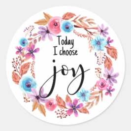 Adesivo Hoje eu escolho Joy Inspirational Cote Rosa