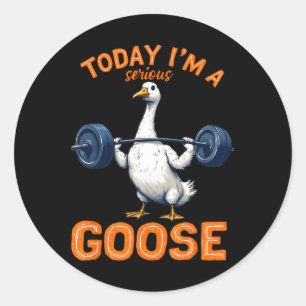 Adesivo Hoje eu sou um ganso sério Tee Funny Bodybuilding