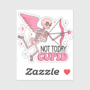Adesivo Hoje Não É Cupido! Esqueleto Anti-Namorados