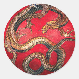 Adesivo Hokusai Dragon