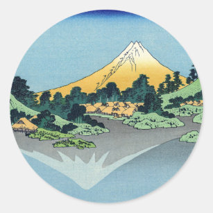 Adesivo Hokusai - O Monte Fuji Reflete no lago Kawaguchi