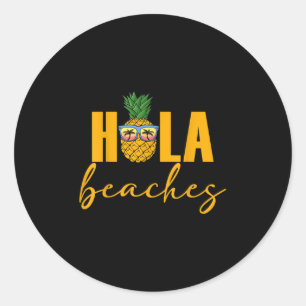 Adesivo Hola Beaches Mulheres Verão Abacaxi Havaiana Vaca