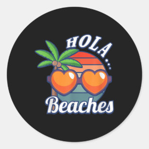 Adesivo Hola Beaches Palm Engraçado Árvore Verão Divertida