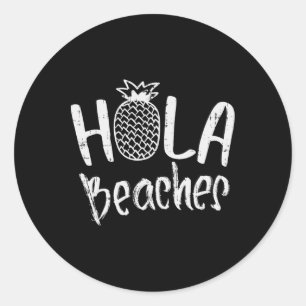 Adesivo Hola Beaches Pineapple Funny Tropical Summer Vacat