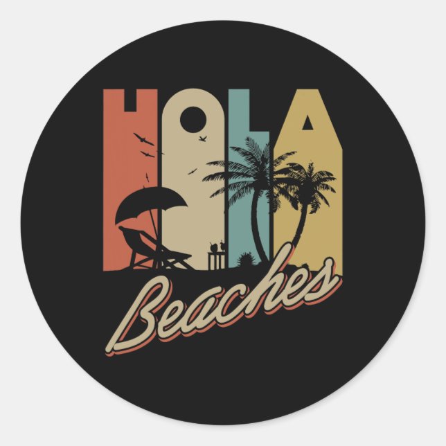 Adesivo Hola Beaches Tropical Summer Vacay Group Memória D (Frente)