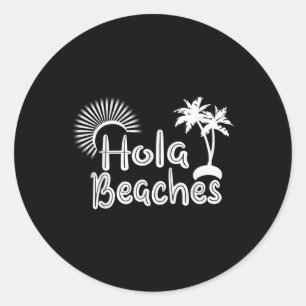 Adesivo Hola Praias Engraçadas Férias Tropicais de Palmeir