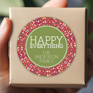 Adesivo Holiday Berry Wreath com o Happy Tudo