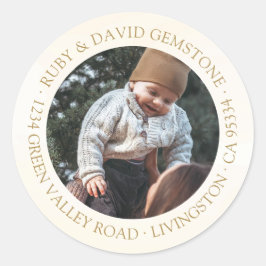 Adesivo Holiday Christmas Family Photo Return Address