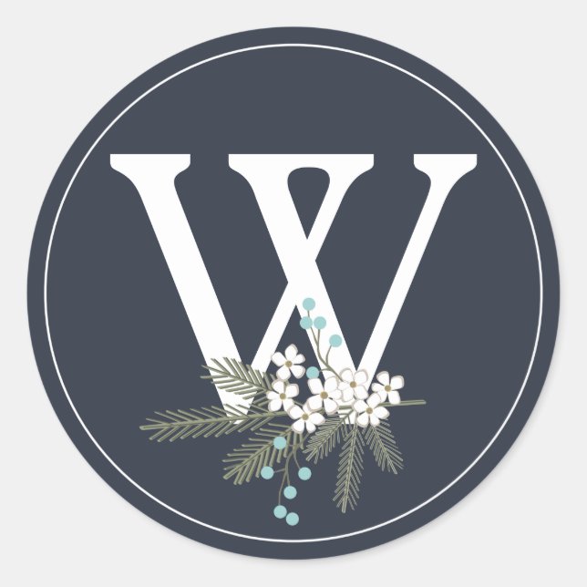 Adesivo Holiday Deseja Monograma Envelope de Natal (Frente)