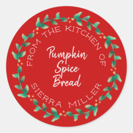 Adesivo Holiday Holly Wreath Kitchen trata o vermelho pres