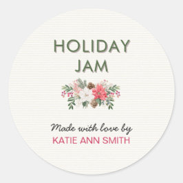 Adesivo Holiday Jam Label | Christmas Canning Sticker