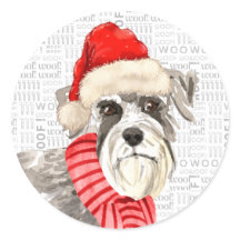 Holiday Schnauzer Dog e Woody Art Natal