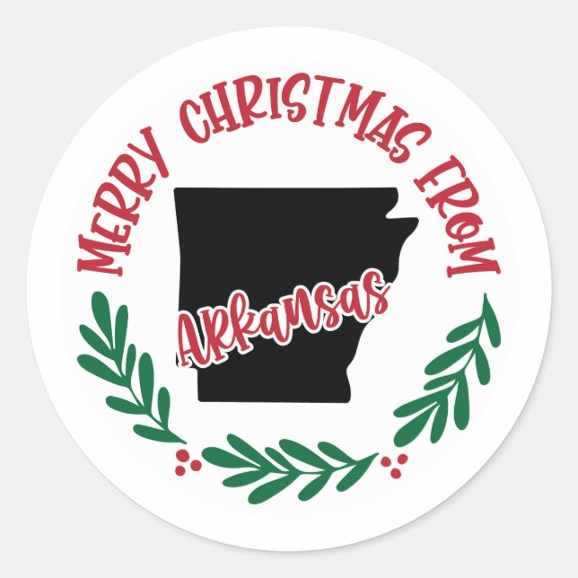 Adesivo Holiday Sticker do Arkansas (Frente)