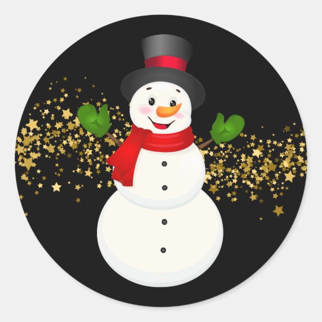 Adesivo Holiday Stickers-Snowman (Frente)