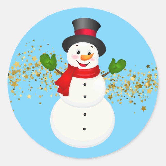 Adesivo Holiday Stickers-Snowman (Frente)