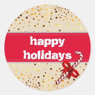 Adesivo Holiday Typografia trendy gold confetti Natal