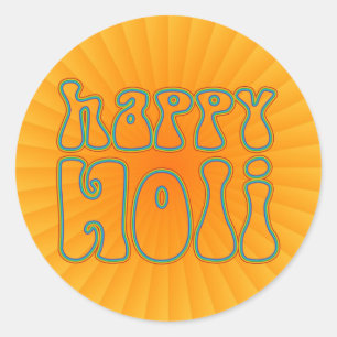 Adesivo holiES - FELIZ HOLI, um esquema simplesmente color