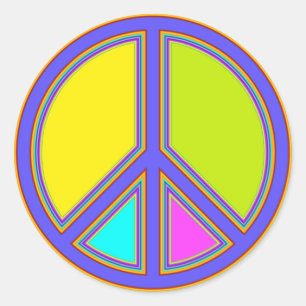 Adesivo holiES - sinal colorido de PAZ + suas ideias