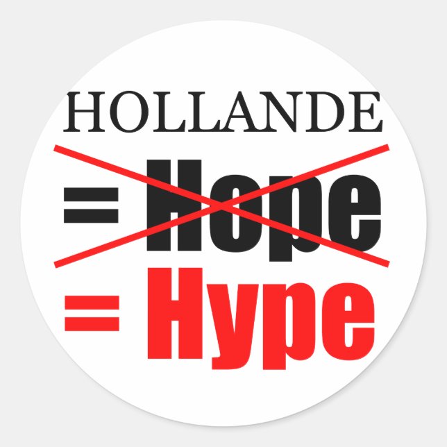Adesivo Hollande Not Hope = Hype!!!!!!!!!!!!!!!!!! (Frente)