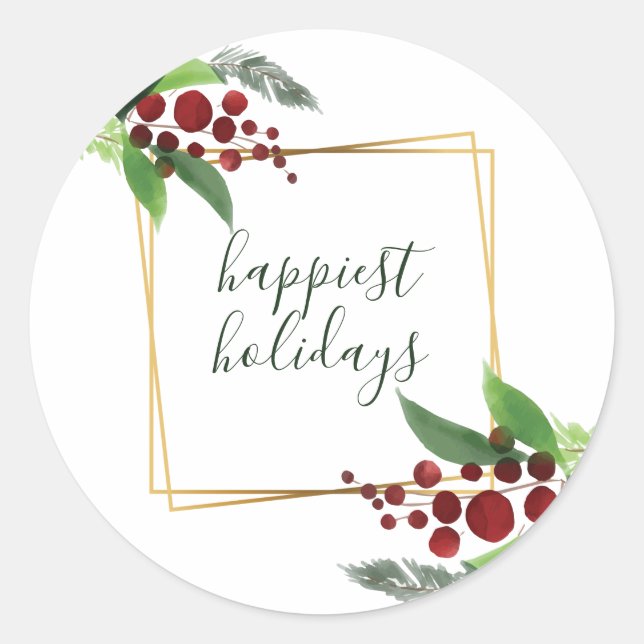 Adesivo Holly Branches Happiest Sticker (Frente)
