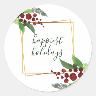 Adesivo Holly Branches Happiest Sticker
