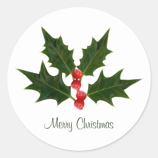 Adesivo Holly Christmas Sticker Feliz Natal (Frente)