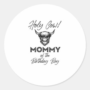 Adesivo Holly Cow Mamãe Da Vaca 1 Do Birthday Boy Highland