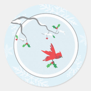 Adesivo Holly e Bird Favor Sticker ou Envelope Seal
