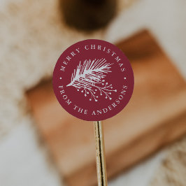 Adesivo Holly e Pine | Feliz Natal personalizado