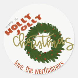 Adesivo Holly Jolly Christmas Circle Stickers