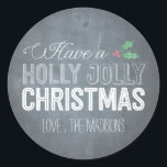 Adesivo Holly Jolly Christmas Sticker ou Envelope Seal<br><div class="desc">Nossos adesivos personalizados modernos e quic podem ser usados como selos de envelopes,  etiquetas de presentes,  adesivos de favoritos,  etiquetas de itens e muito mais. As possibilidades são infinitas,  por isso,  prossiga e as utilize de forma criativa. Disponível em outras cores. As cores personalizadas também estão disponíveis mediante solicitação.</div>