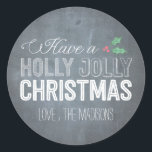 Adesivo Holly Jolly Christmas Sticker ou Envelope Seal<br><div class="desc">Nossos adesivos personalizados modernos e quic podem ser usados como selos de envelopes,  etiquetas de presentes,  adesivos de favoritos,  etiquetas de itens e muito mais. As possibilidades são infinitas,  por isso,  prossiga e as utilize de forma criativa. Disponível em outras cores. As cores personalizadas também estão disponíveis mediante solicitação.</div>