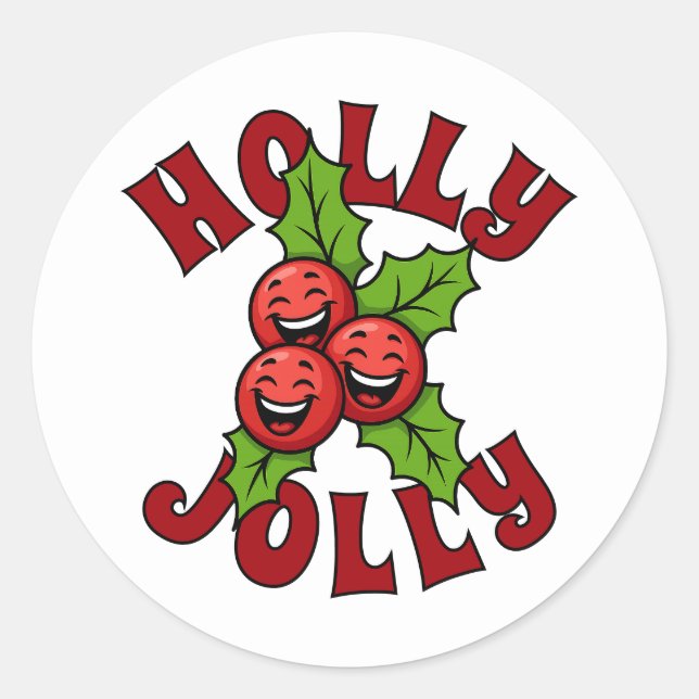 Adesivo Holly Jolly Funny Rindo Holly Christmas (Frente)