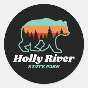 Adesivo Holly River State Park West Virginia Bear Retro