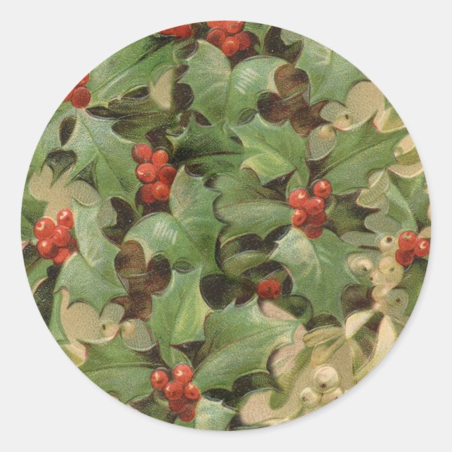 Adesivo Holly Tree Natal Vintage (Frente)