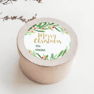 Adesivo Holly Wreath Felry Nome de Natal