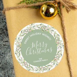Adesivo Holly Wreath Natal Holiday Baking