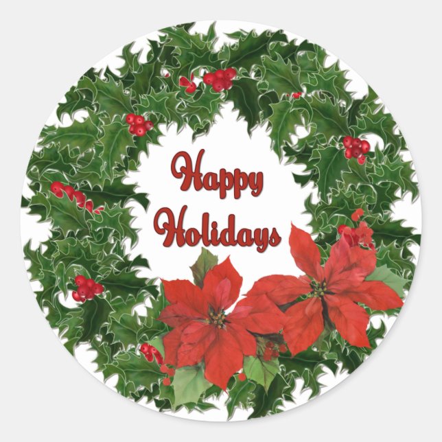 Adesivo Holly Wreath Traditions (Frente)