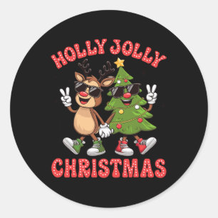 Adesivo Holly Xmas Jolly Engraçado Árvore de Natal Linda R