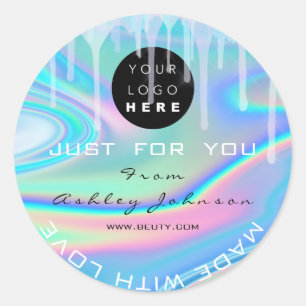 Adesivo Holografia do logotipo comercial do obrigado feita