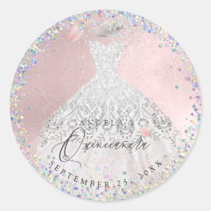 Adesivo Holographic Confetti Quinceanera Glitter