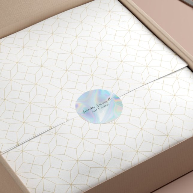 Adesivo Holographic QR Code Beauticista Salon Handmade (Holographic Business Owner Sticker)