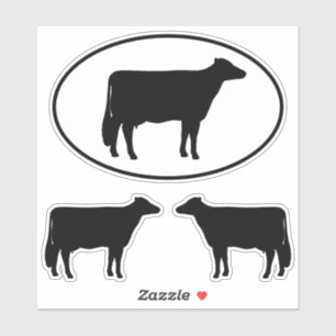 Adesivo Holstein Cow Silhouettes Vinil Sticker