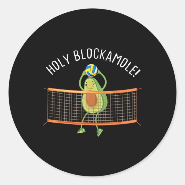 Adesivo Holy Blockamole Volleyball Cute Fun  (Frente)