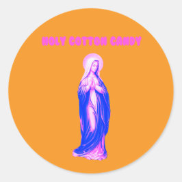 Adesivo Holy Cotton Candy Vierge Marie Rose et Bleue