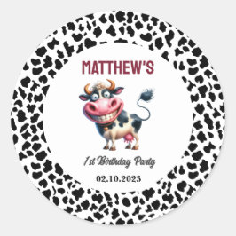 Adesivo Holy Cow! 1st Birthday | Animal First Birthday 